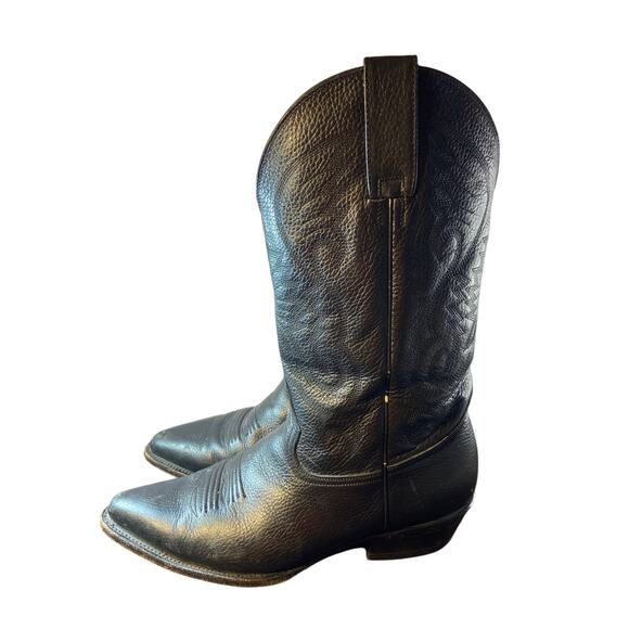 Dos De Oro  Cowboy Black Cowhide‎ Leather Boots, men\'s main image 5
